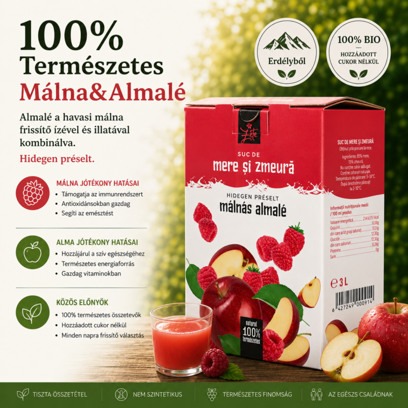 Málnás almalé 3L BiB