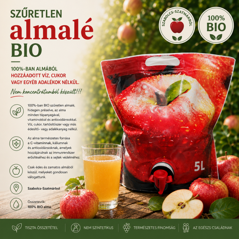 Bio Almalé (szűretlen) 5l BiB