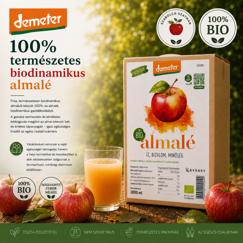 Biodinamikus almalé 3L - BiB
