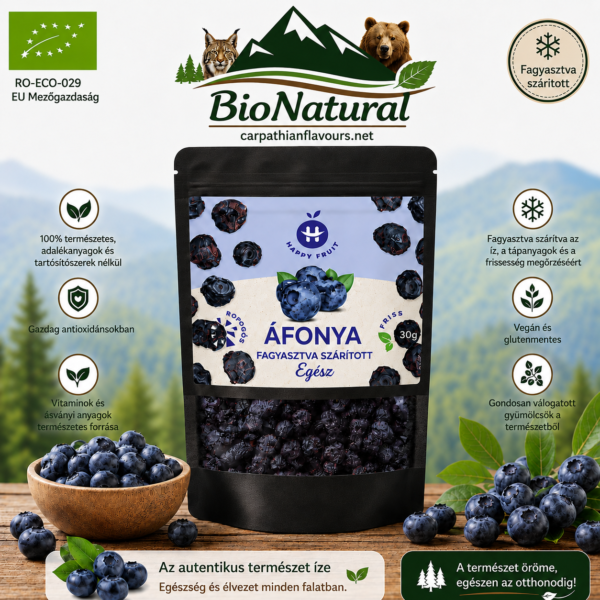 Snack/Nassoláshoz - Bio szárított feketeáfonya 30g