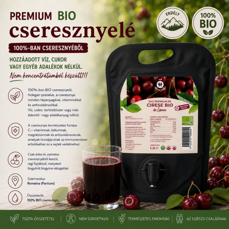 Bio Cseresznyelé 1.3 L - Bag
